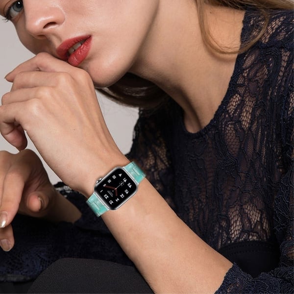 Apple Watch (41mm) urrem i resin-stil - Jade Grøn