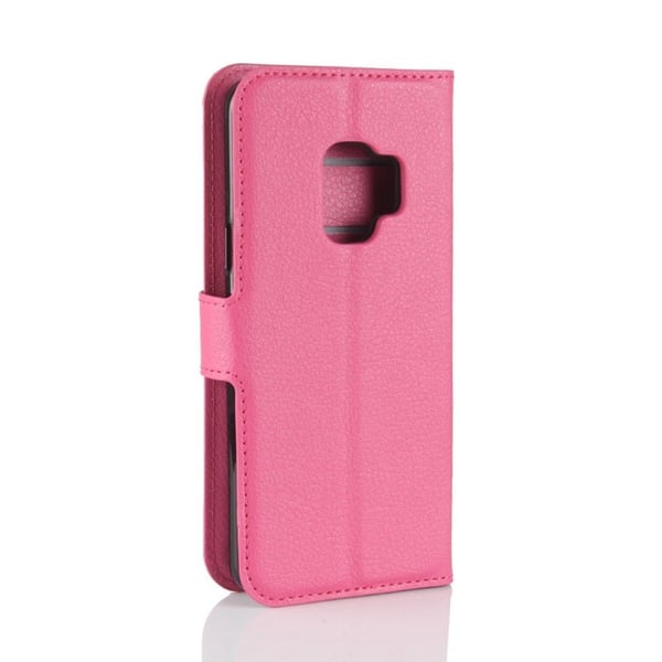 Samsung Galaxy S9 Etui laget av kunstlær og silikon - Rosa
