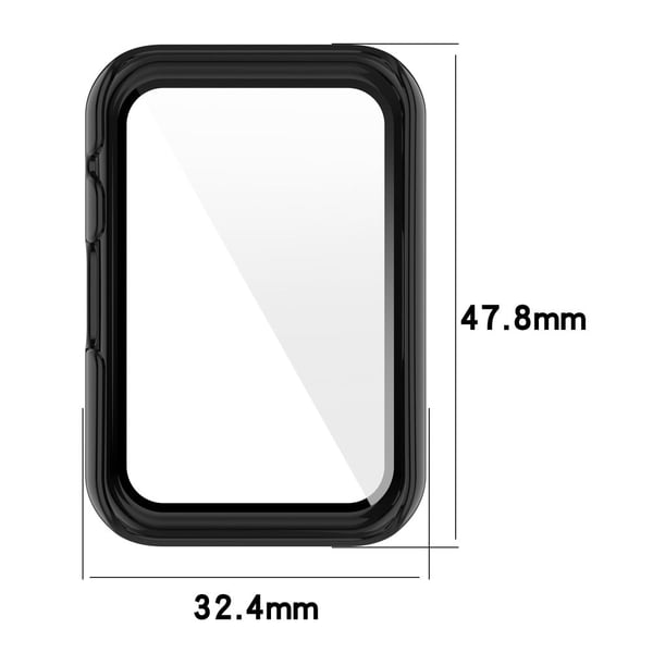 Oppo Watch Free cover with tempered glass screen protector - Midnight Blue