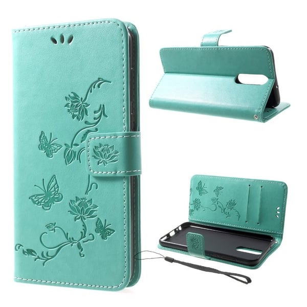 Butterfly läder Huawei Mate 10 Lite fodral - Grön Butterfly läder Huawei Mate 10 Lite fodral - Grön