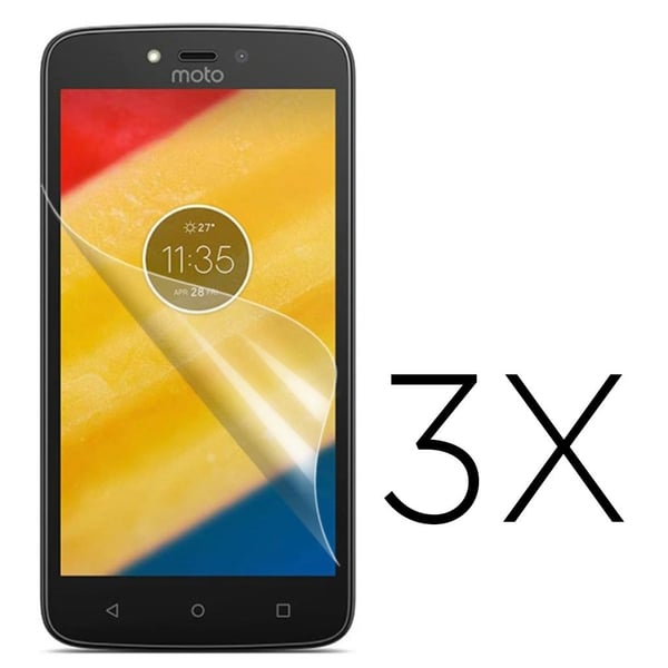 Motorola Moto C Plus mallille HD-tason suojaava kalvo näytölle 3kpl - Kirkas