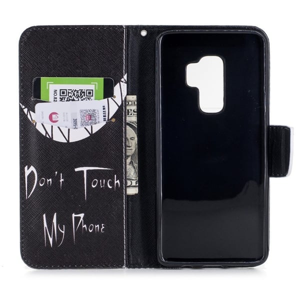 Samsung Galaxy S9 Plus Printet Mønster PU læder flip etui - Do Not Touch My Phone