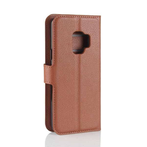 Samsung Galaxy S9 Etui laget av kunstlær og silikon - Brun
