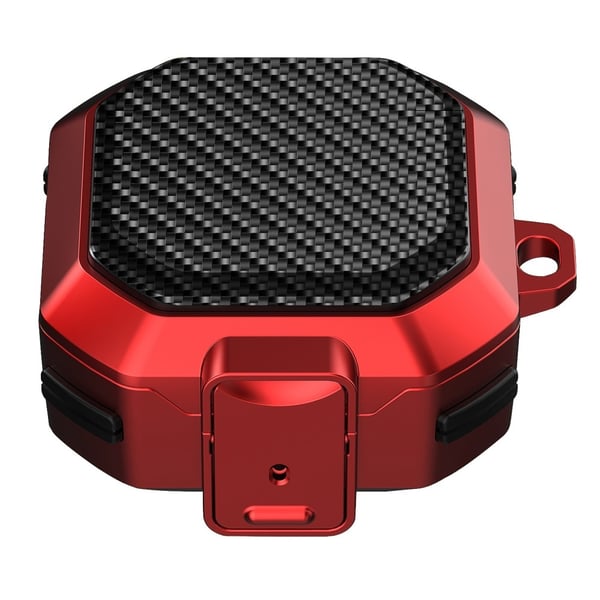 Samsung Galaxy Buds2 / Buds Pro / Live karbonfiber-etui - Rød Svart Samsung Galaxy Buds2 / Buds Pro / Live karbonfiber-etui - Rød Svart