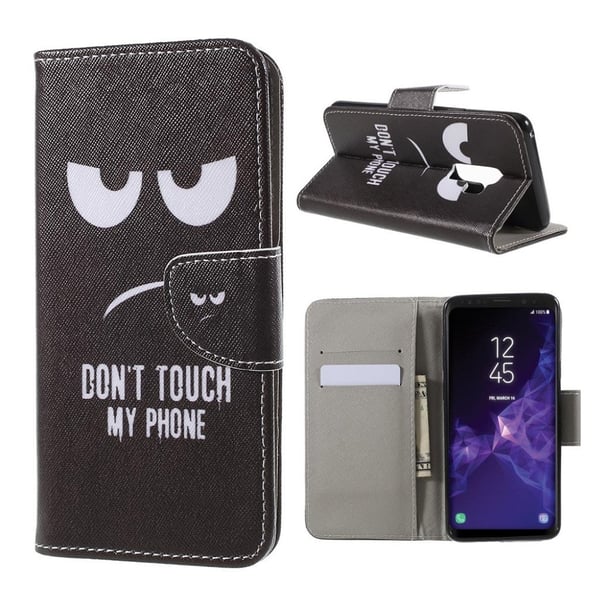 Samsung Galaxy S9 Plus Etui laget av kunstlær og silikon - Ikke rør mobilen