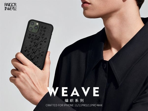 Raigor Inverse Weave Deksel For iPhone 11 Pro - Svart