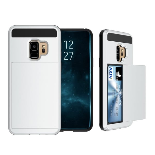 Samsung Galaxy S9 Skal med ett slid in kortfack - Silver