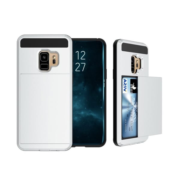 Samsung Galaxy S9 Skal med ett slid in kortfack - Silver Samsung Galaxy S9 Skal med ett slid in kortfack - Silver