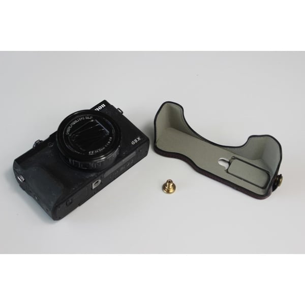 Canon PowerShot G5 X Mark II holdbart læder etui - Sort