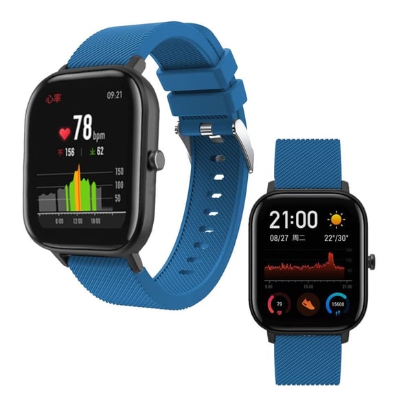 Amazfit Youth Twill Silikon Klokkereim - Mörkblå Amazfit Youth Twill Silikon Klokkereim - Mörkblå