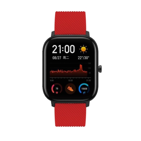 Amazfit Gts Twill Silikon Klokkereim - Rød