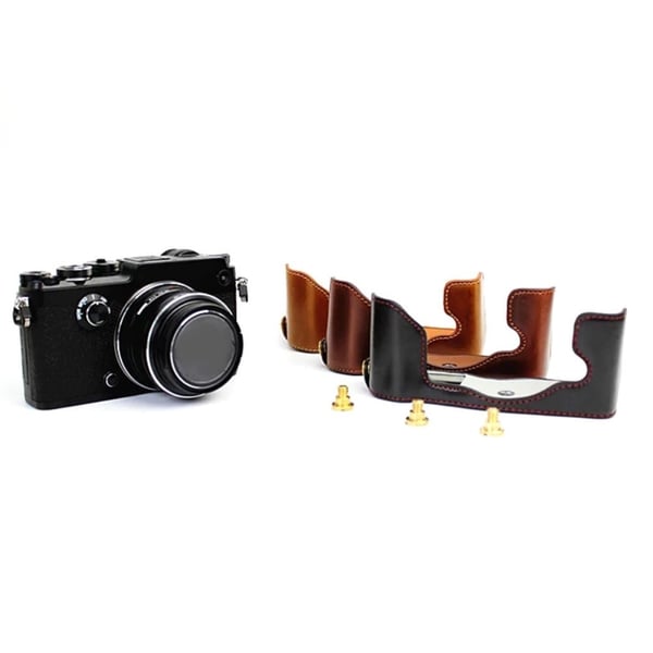 Olympus PEN-F nahkakotelo - Kahvi