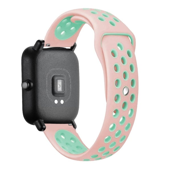 Amazfit GTS klockarmband i silikon med dubbla färger - Rosa / Cyan