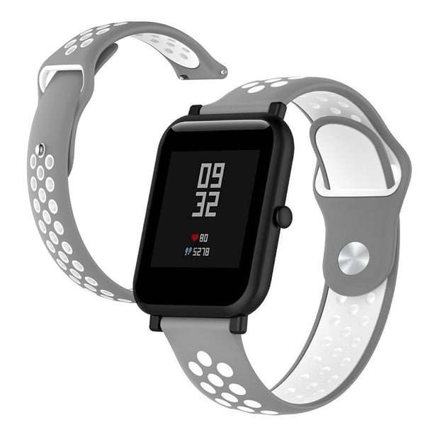Huawei Watch / TalkBand B5 kaksivärinen silikoninen kellonauha - Harmaa / Valkoinen