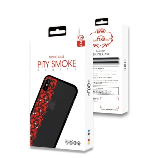 NXE iPhone 7/8 pity smoke series TPU etui med blomstermønster - Brun