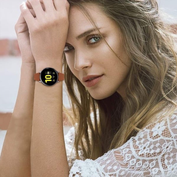 Samsung Galaxy Watch (46mm) Okseskinn Ekte Skinn Klokke Armbånd - Brun