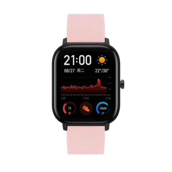 Amazfit GTS twill silikoni ranneke - Pinkki