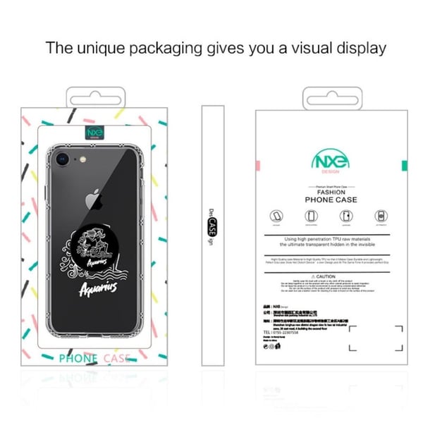 NXE iPhone 7/8 TPU etui med konstellationsmønster - Vandmandd
