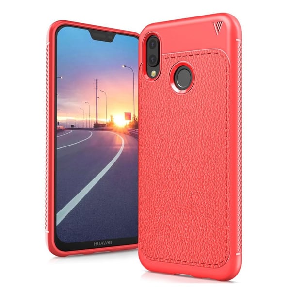 IVSO Gentry serie Huawei P20 Lite litchi tekstur PU læder etui - Rød