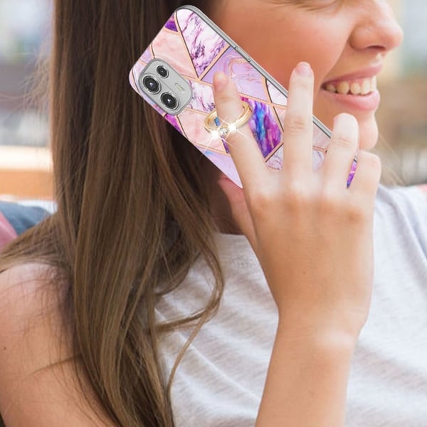 Marmormotiv Motorola Edge 20 Lite skal - Ljust Lila