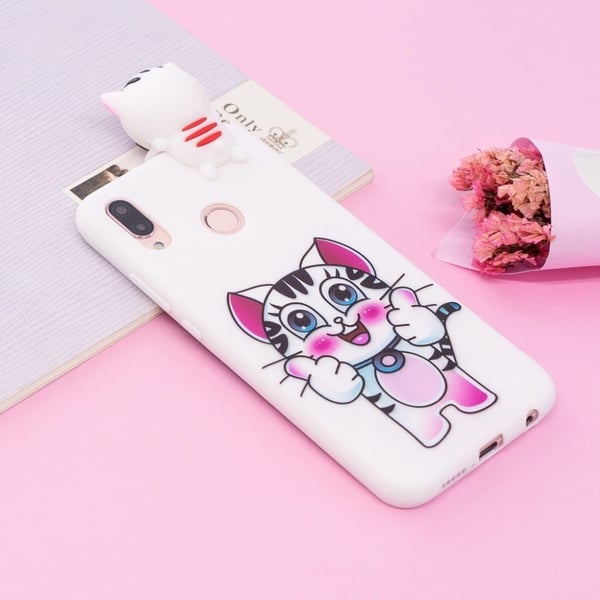 Huawei P20 Lite mobiletui i silikone og plastik med 3D print - Tiger