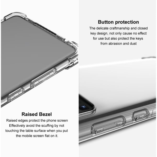 IMAK Airbag-deksel for Motorola Moto G22 - Gjennomsiktig Svart