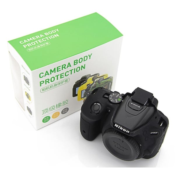 Nikon D5600/D5300 blød silikone beskyttende etui - Sort