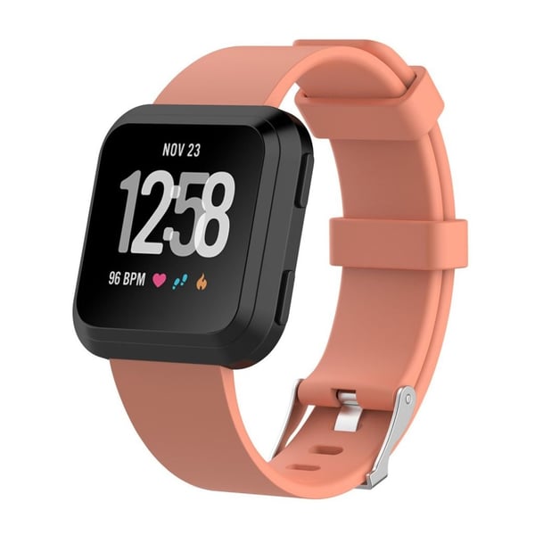 Fitbit Versa fleksibel blød TPE urrem - Størrelse: S / Rose Guld Fitbit Versa fleksibel blød TPE urrem - Størrelse: S / Rose Guld