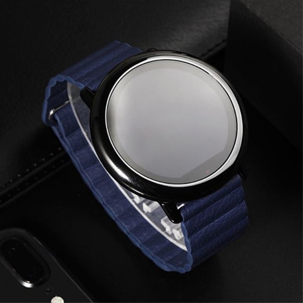 Samsung Gear Sport / Samsung Galaxy Watch Active 2 40 / 44mm læder Urrem - Blå