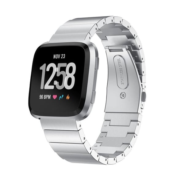 Tyylikäs vaihtoranneke Fitbit Versa-kellolle - Hopea Tyylikäs vaihtoranneke Fitbit Versa-kellolle - Hopea