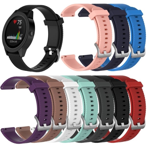 Garmin Vivomove HR blød silikone sports urrem - Sort