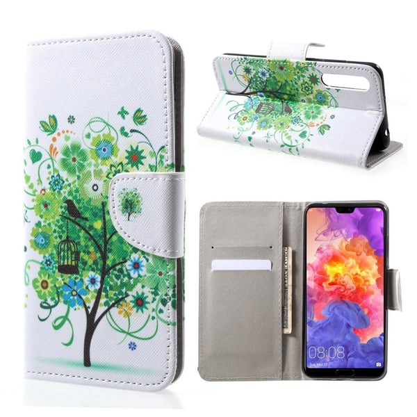 Huawei P20 Pro uniikki suojakotelo - Vihreä puu