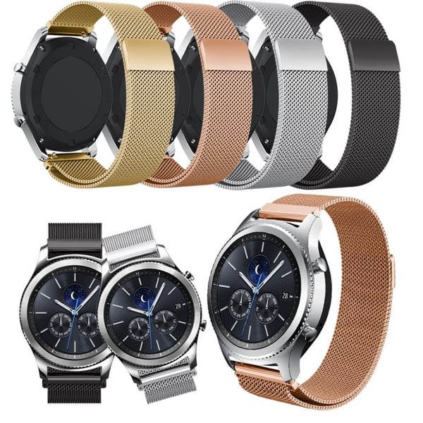 Samsung Gear S3 Frontier / S3 urlänk smartklocka rostfri stål klocka meshlänk - Guld