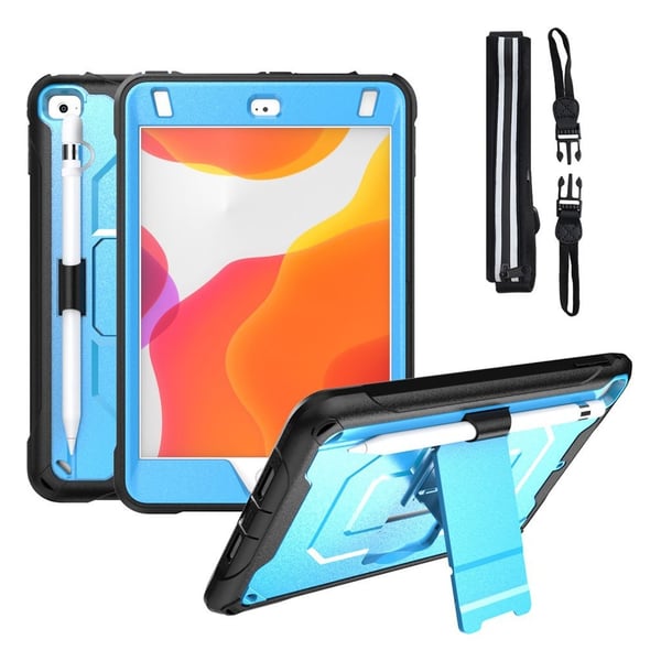 iPad Mini (2019) 360 asteen hihna kestävässä hybridikotelossa - Sininen