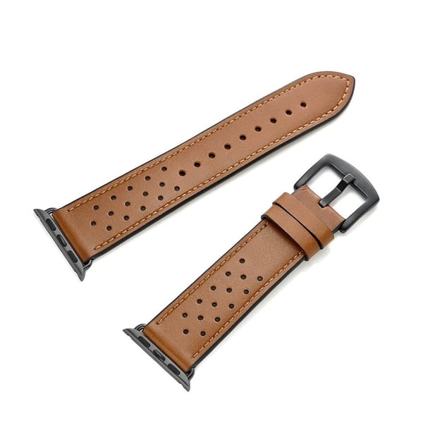 Crazy Horse Apple Watch Series 5 44mm ægte læder Urrem - Brun