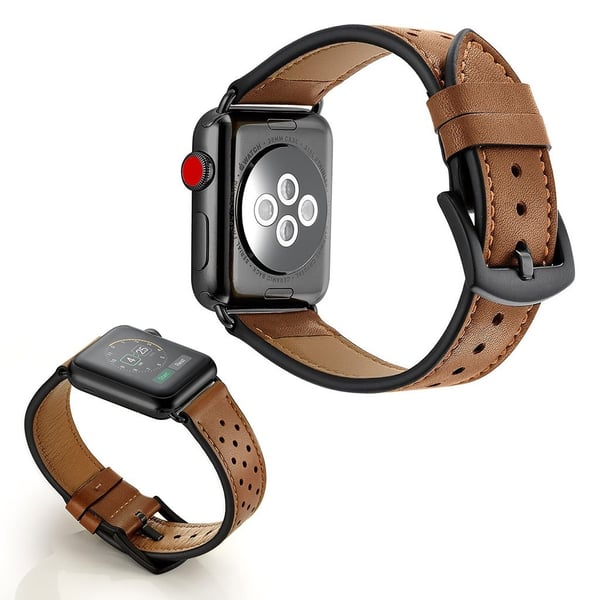 Crazy Horse Apple Watch Series 5 44mm ægte læder Urrem - Brun Crazy Horse Apple Watch Series 5 44mm ægte læder Urrem - Brun