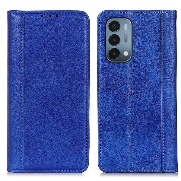 Aito nahkakotelo magneettisuljuksella OnePlus Nord N200 5G - Sininen