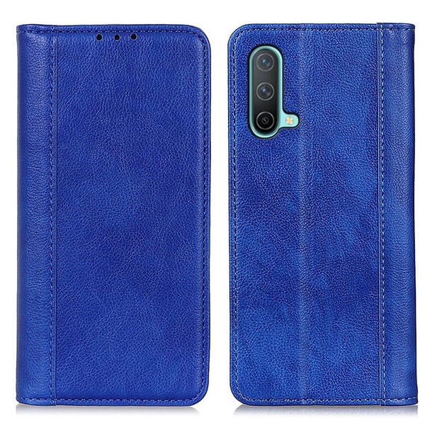 Äkta läder OnePlus Nord CE 2 5G fodral med magnetisk stängning
