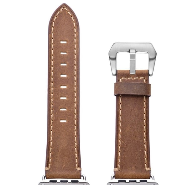 Crazy Horse Apple Watch Series 5 40mm ægte læder Urrem - Brun