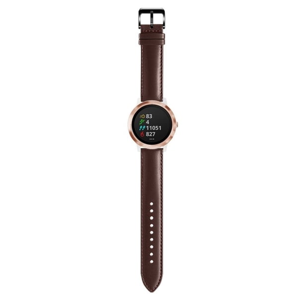 Garmin Vivoactive 3 / Vivomove HR læder Læder Urrem - Brun