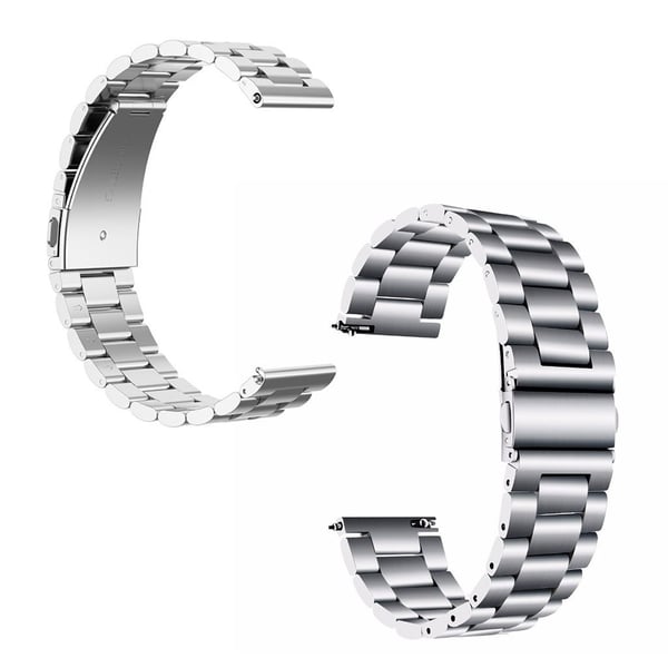 Ticwatch / Samsung Gear S3 Classic / Huawei Watch GT rustfrit stål Urrem - Sølv Ticwatch / Samsung Gear S3 Classic / Huawei Watch GT rustfrit stål Urrem - Sølv