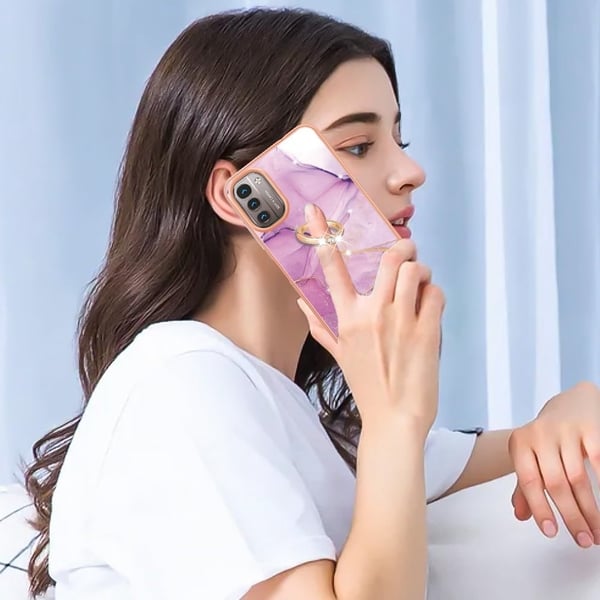 Marmormotiv Nokia G11 / Nokia G21 skal - Rosa Marmor Dis