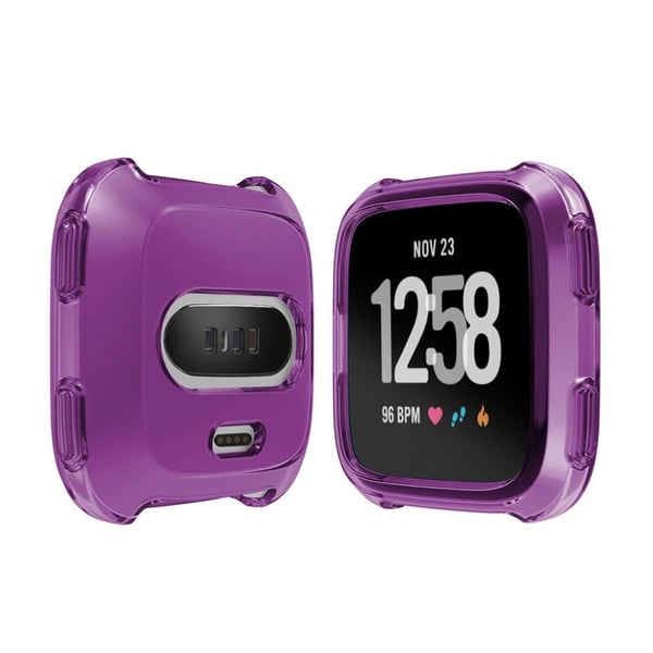 Fitbit Versa Beskyttelses deksel laget av silikon - Lilla Fitbit Versa Beskyttelses deksel laget av silikon - Lilla