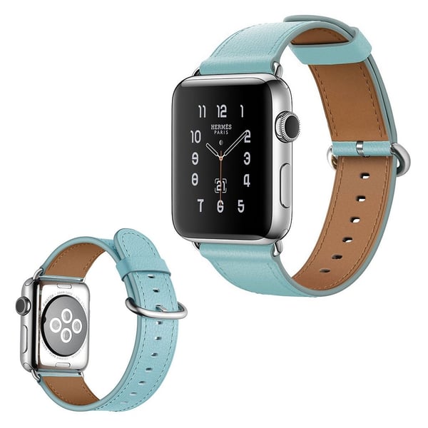 Apple Watch Series 5 44mm tyylikäs aito kellonauha - Sininen