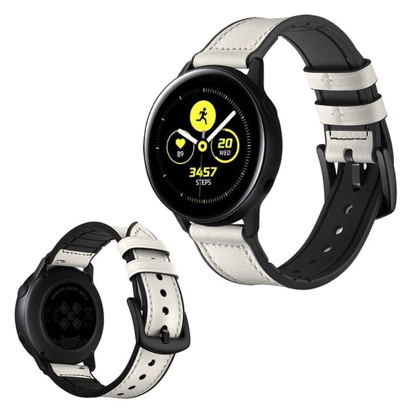 Garmin Vivoactive 3 / Vivomove HR holdbar ægte læder Urrem - Hvid Garmin Vivoactive 3 / Vivomove HR holdbar ægte læder Urrem - Hvid