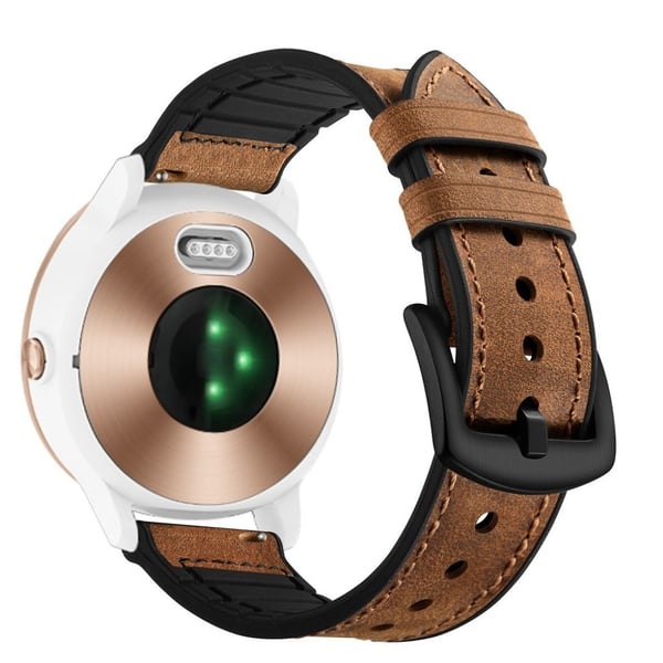 Garmin Vivoactive 3 / Vivomove HR cool ægte læder urrem