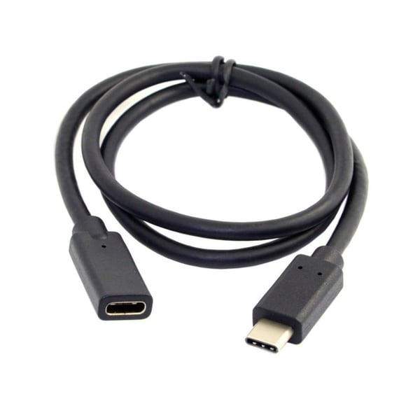 Universel USB-C USB 3.1 Type C hanstik til hunstik forlænger data kabel Universel USB-C USB 3.1 Type C hanstik til hunstik forlænger data kabel