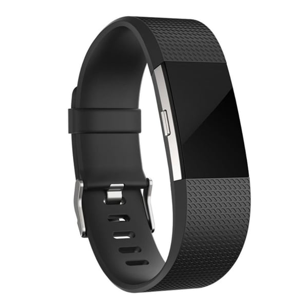 Fitbit Charge 2 silikone sportsurrem med tekstur - Sort
