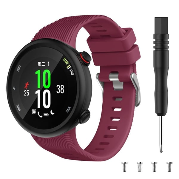 Garmin Forerunner 45 cool silikone Urrem - Vinrød