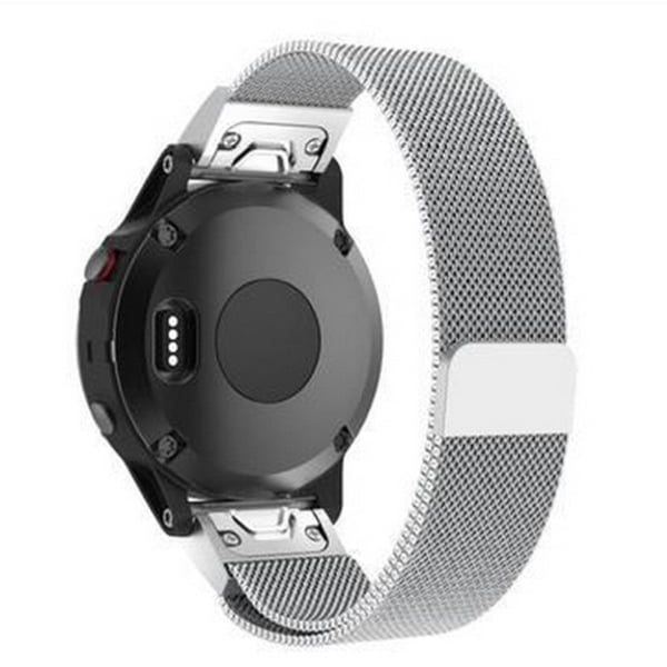 Garmin Fenix 5S klokkereim i metall med milanese stil - sølv